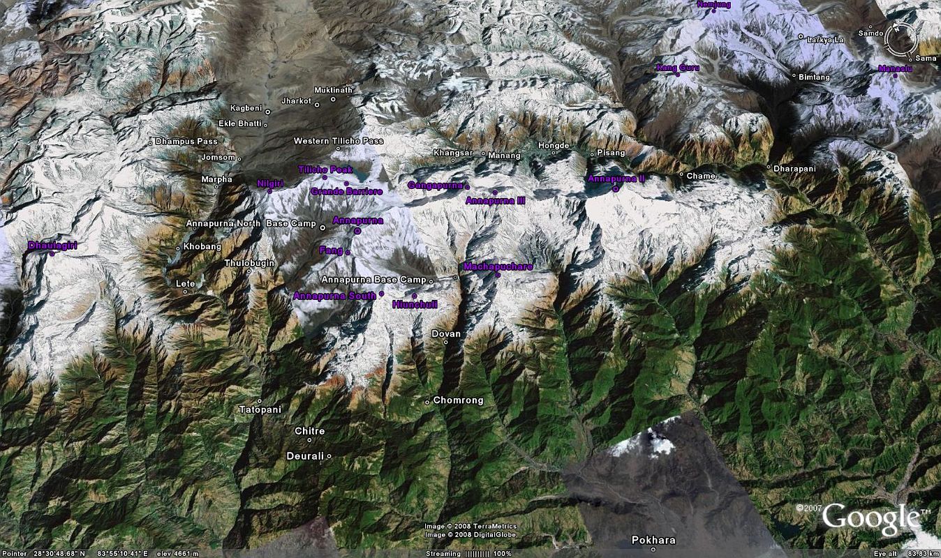 01 Around Annapurna Google Earth